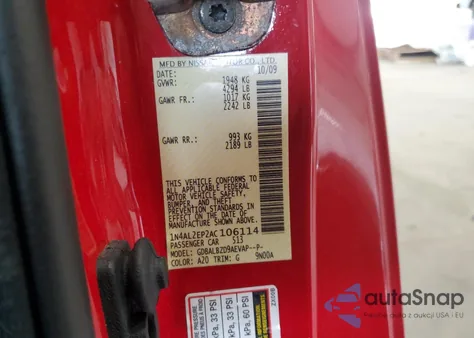 2010 Nissan Altima S from USA, damaged, VIN 1N4AL2EP2AC106114